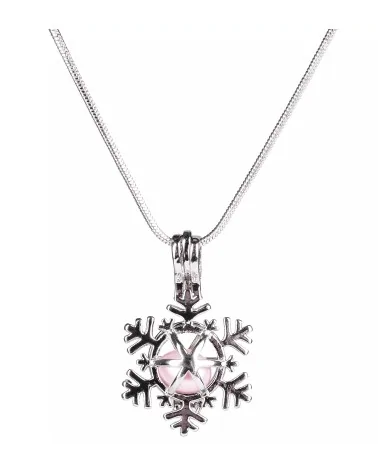 Muschel Wunschperle mit Halskette | Weihnachtsperle