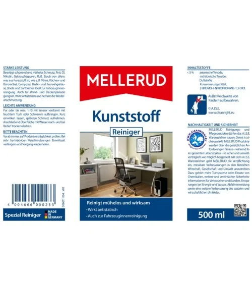 MELLERUD Kunststoff Reiniger | 0,5 l