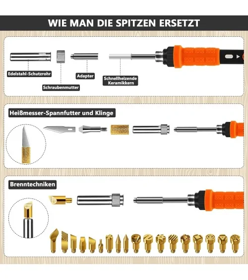 Brandmalerei Lötkolben Set| Perfekt zum Basteln