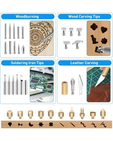 Brandmalerei Lötkolben SET | 40-teilig