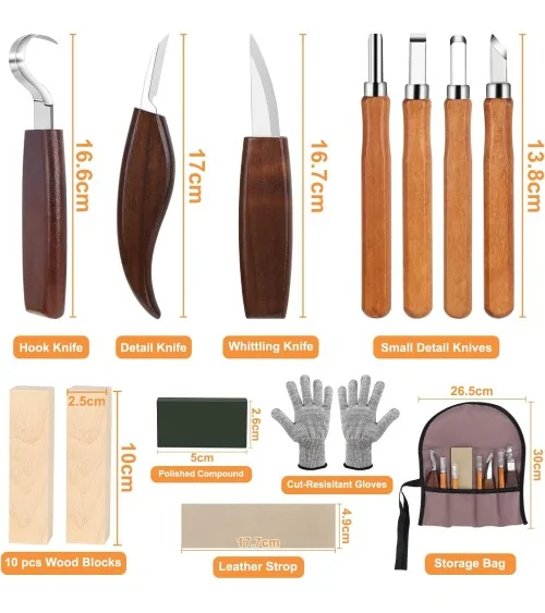 Holz Schnitzwerkzeug 95tlg | Perfekt für DIY-Projekte