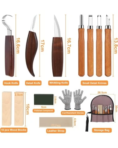 Holz Schnitzwerkzeug 95tlg | Perfekt für DIY-Projekte