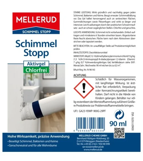 MELLERUD Schimmel Stopp Aktivgel Chlorfrei | 90ml