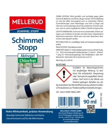 MELLERUD Schimmel Stopp Aktivgel Chlorfrei | 90ml