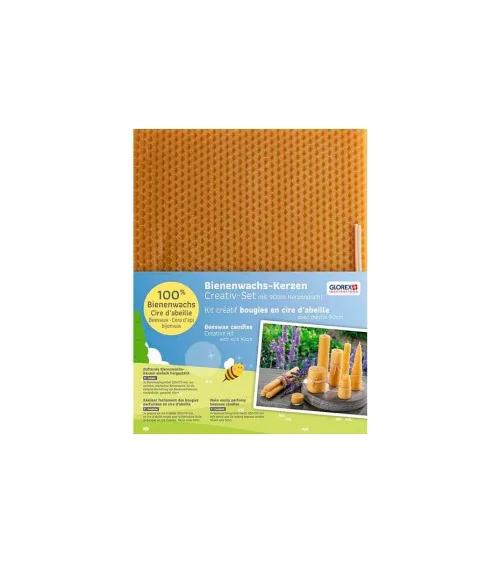 Glorex Bienenwachs-Waben | 22 × 17 cm | 3 Stück