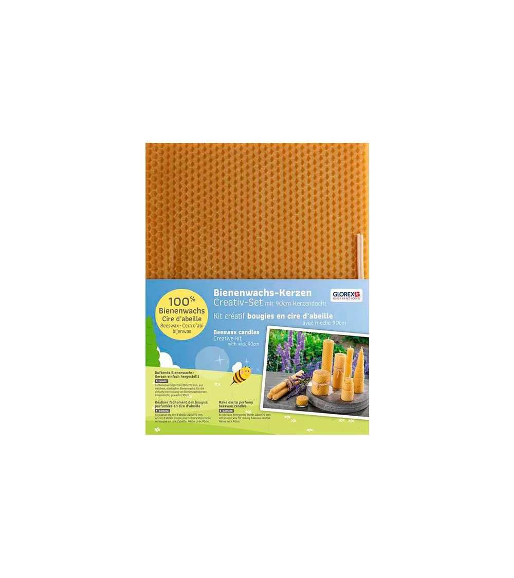 Glorex Bienenwachs-Waben | 22 × 17 cm | 3 Stück