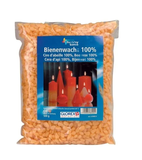 Glorex Bienenwachs Linsenform | 500g
