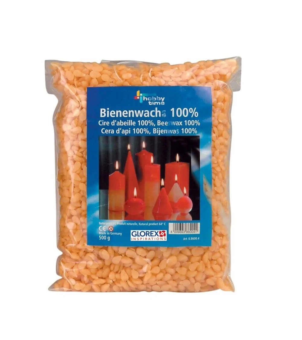 Glorex Bienenwachs Linsenform | 500g
