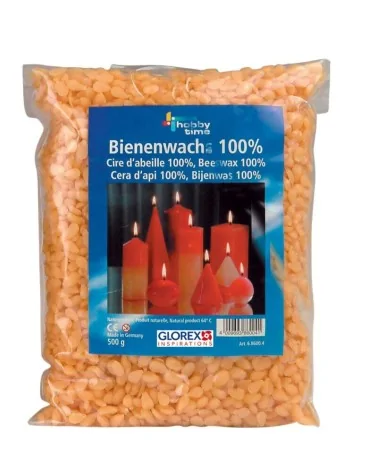 Glorex Bienenwachs Linsenform | 500g