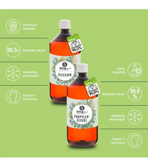Glycerin 99,5% + Propylenglykol 99,9% | 1Liter
