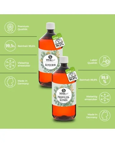Glycerin 99,5% + Propylenglykol 99,9% | 1Liter
