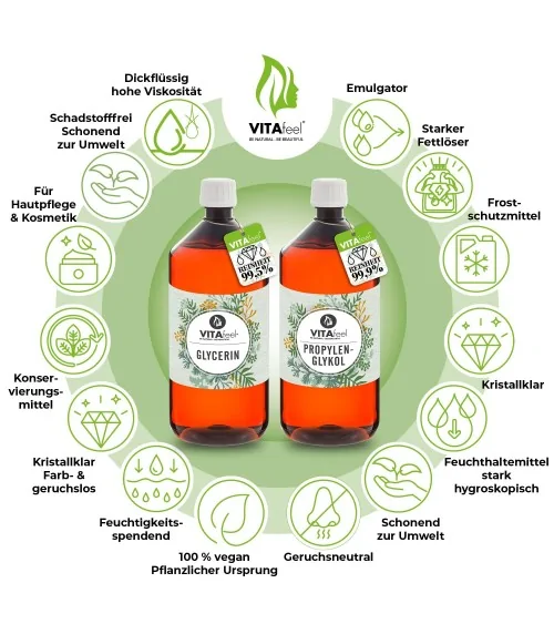 Glycerin 99,5% + Propylenglykol 99,9% | 1Liter