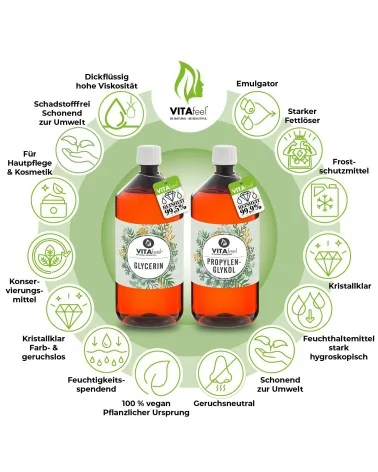 Glycerin 99,5% + Propylenglykol 99,9% | 1Liter