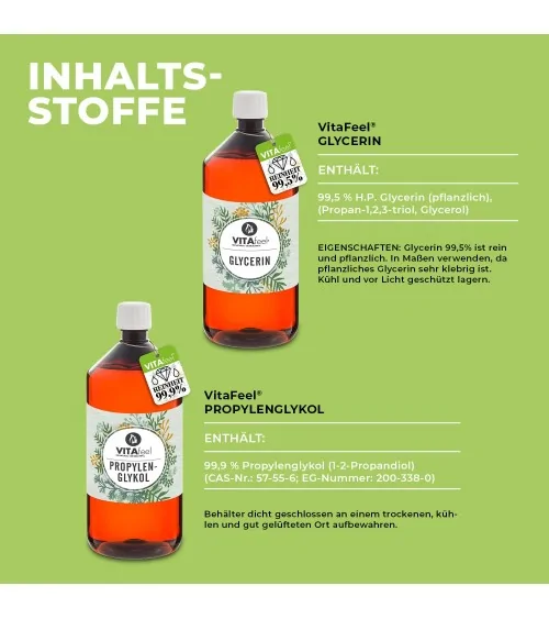 Glycerin 99,5% + Propylenglykol 99,9% | 1Liter