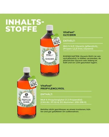 Glycerin 99,5% + Propylenglykol 99,9% | 1Liter