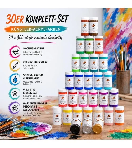 MAGI Acryl 24x500ml | Herausragender Farbbrillanz