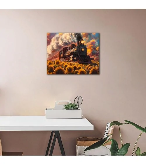 Malen Nach Zahlen 40x50cm | Dampflokomotive