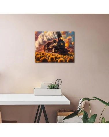 Malen Nach Zahlen 40x50cm | Dampflokomotive