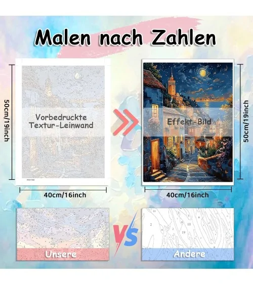 Malen Nach Zahlen 40x50cm | Altstadt