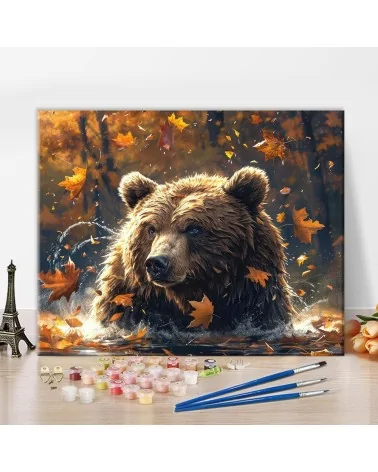 Malen Nach Zahlen 40x50cm | Braunbär