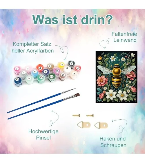 Malen Nach Zahlen 40x50cm | Biene