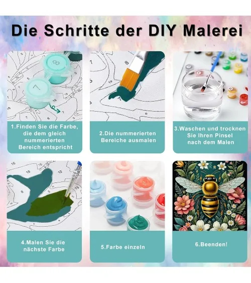 Malen Nach Zahlen 40x50cm | Biene