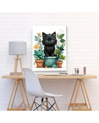 Malen Nach Zahlen 40x50cm | Schwarze Katze