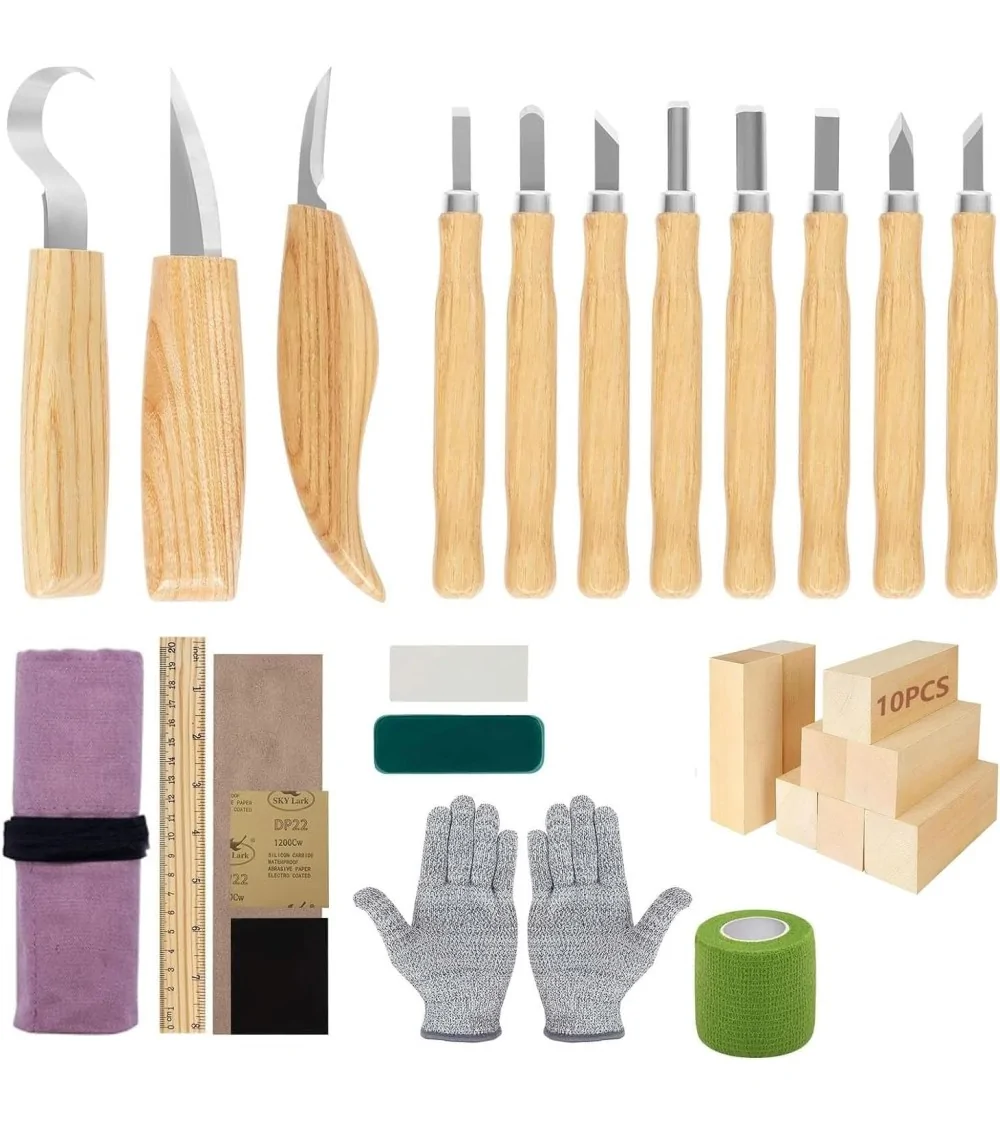 Holz Schnitzwerkzeug 95tlg | Perfekt für DIY-Projekte