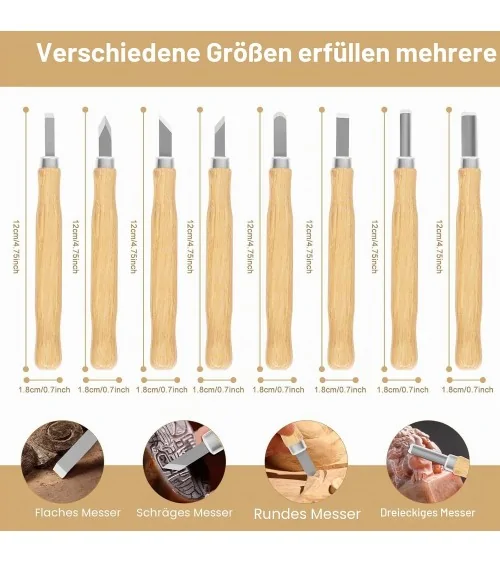 Holz Schnitzwerkzeug 95tlg | Perfekt für DIY-Projekte