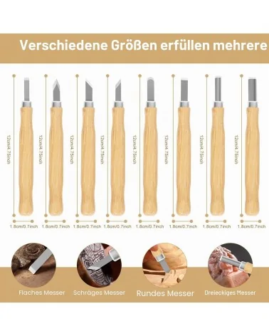 Holz Schnitzwerkzeug 95tlg | Perfekt für DIY-Projekte