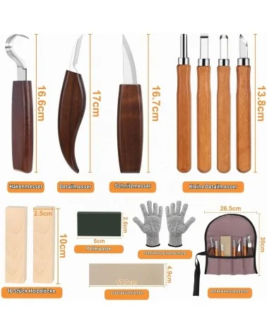 Holz Schnitzwerkzeug | 24-teilig