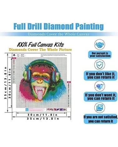 Diamond Painting 35x35cm | Affe